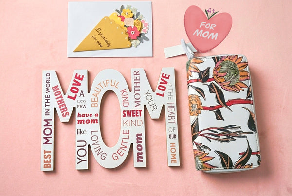Mother's Day Gift - Wallet & Mom Appreciation Sign (White)