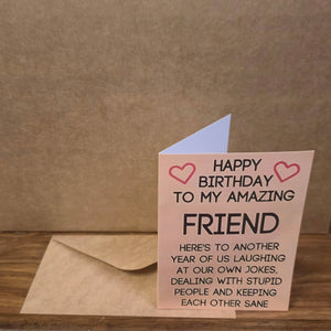 Birthday Card Funny Amazing Friend