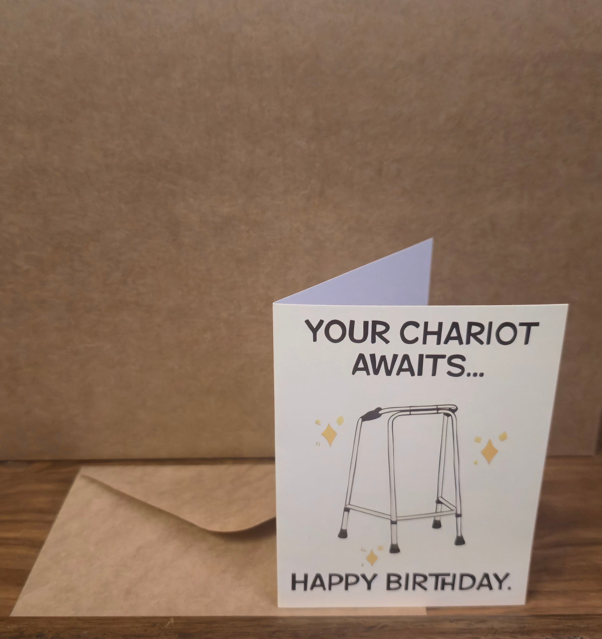 Birthday Card Funny Your Chariot Awaits