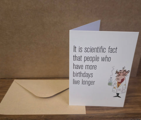 Birthday Card Funny Scientific Fact