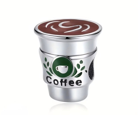 Coffee Lover Charm (Style 1) - Compatible with Pandora Bracelets