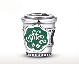 Coffee Lover Charm (Style 2) - Compatible with Pandora Bracelets