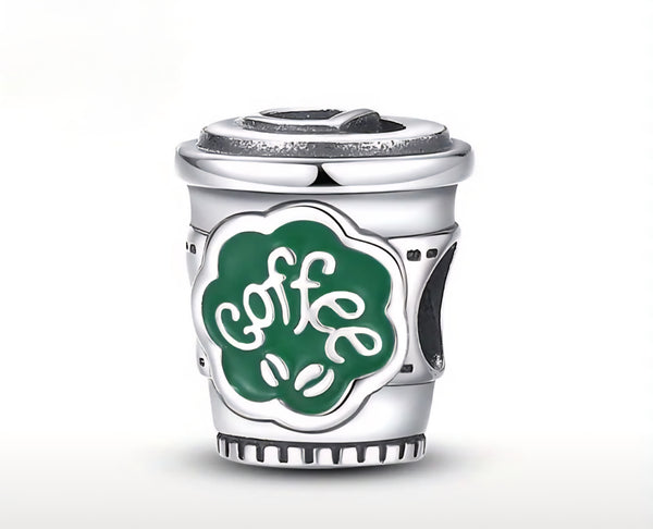 Coffee Lover Charm (Style 2) - Compatible with Pandora Bracelets