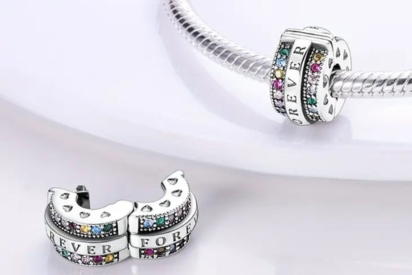 Colourful Forever Stopper Charm - Compatible with Pandora Bracelets