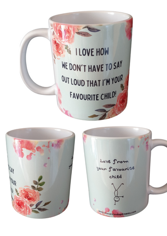 Favourite Child 325ml Cheeky Mom Mug in Gift Box