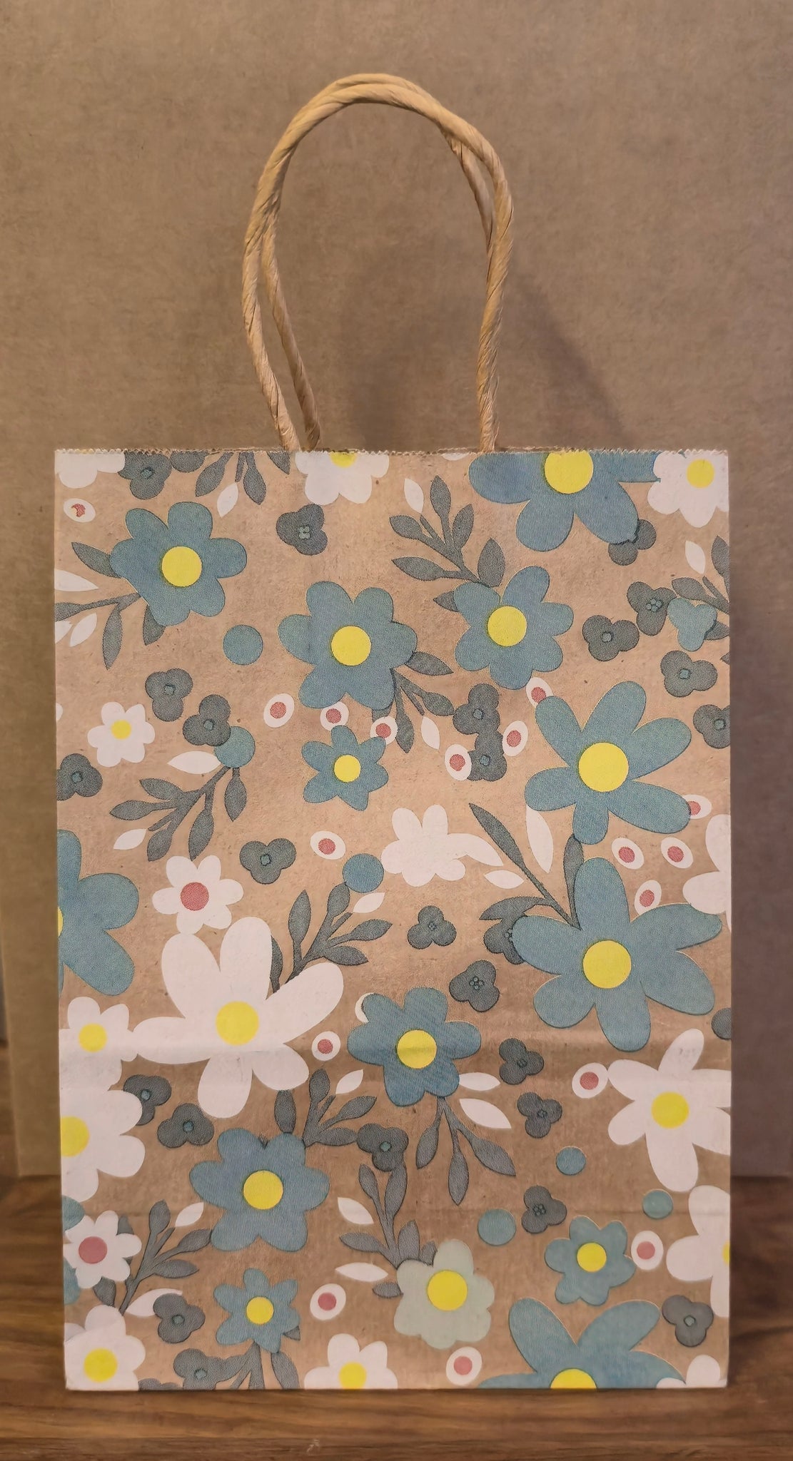 Floral Blue Blooms Gift Bag