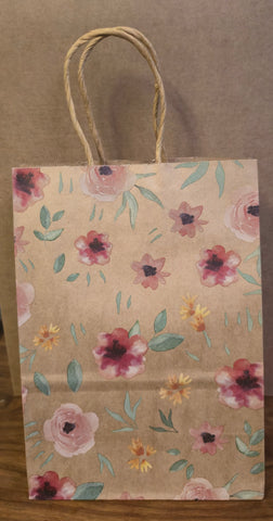Floral Pink Wild Rose Gift Bag
