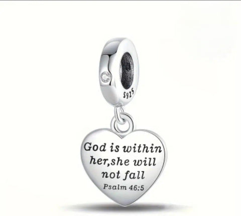 God is Within Her Charm - Compatible with Pandora Bracelets