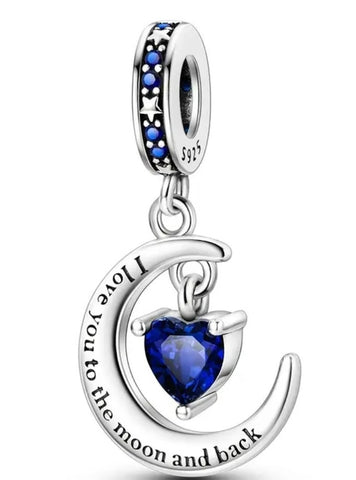 Love You to the Moon Charm - Compatible with Pandora Bracelets
