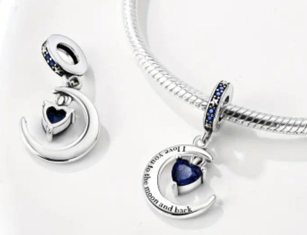 Love You to the Moon Charm - Compatible with Pandora Bracelets