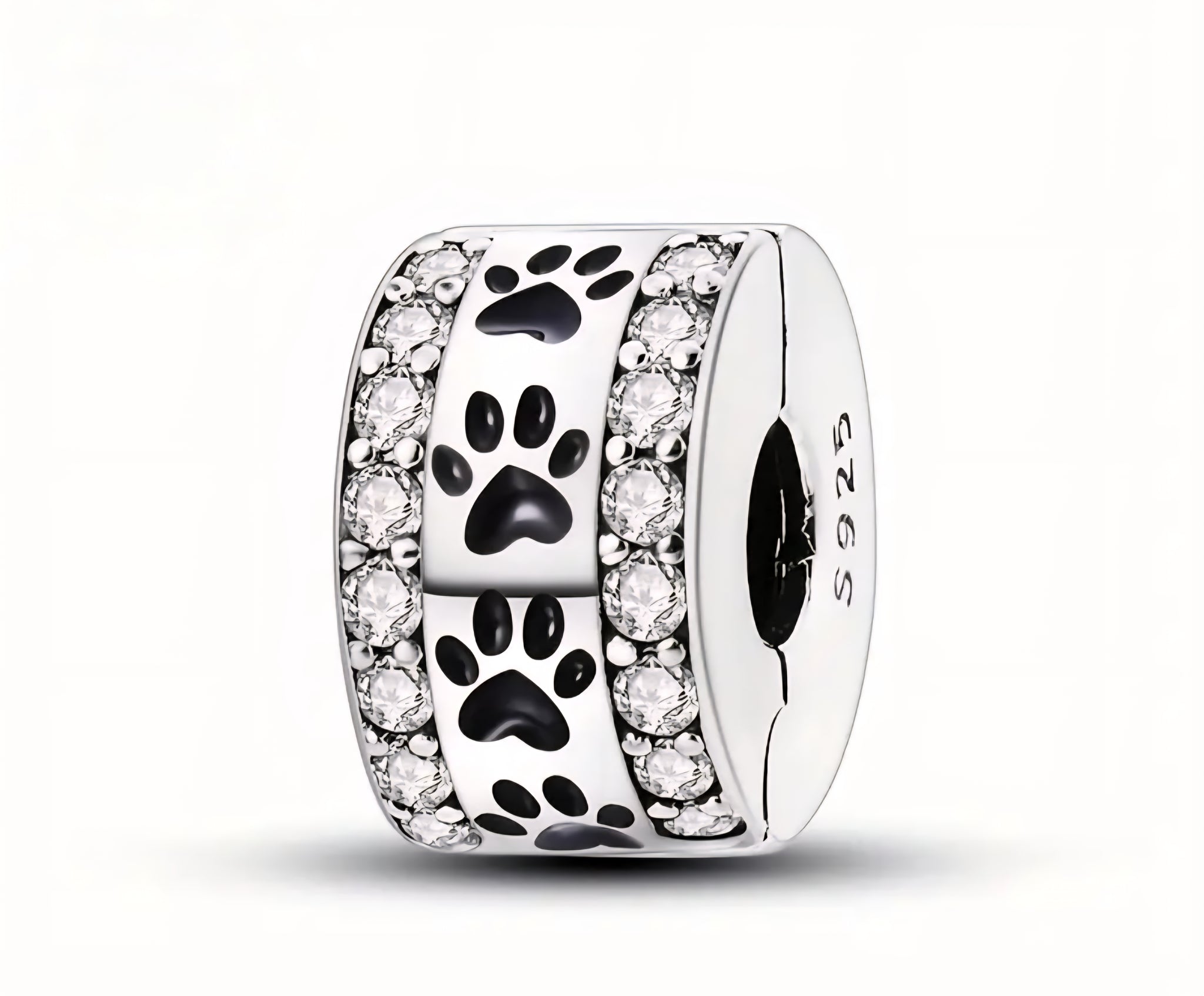 Paw Print Clip-On Stopper - Compatible with Pandora Bracelets