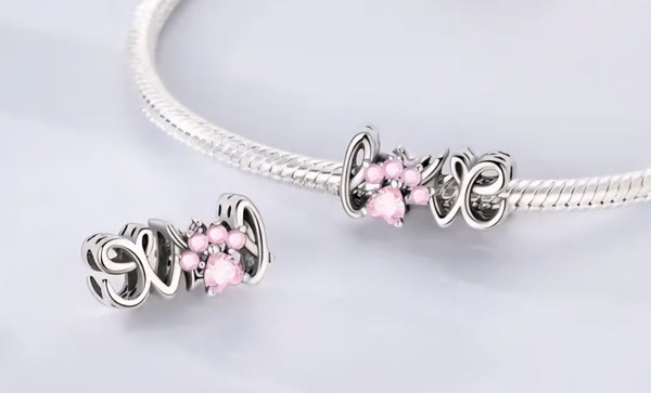 Paw Print Love Charm - Compatible with Pandora Bracelets