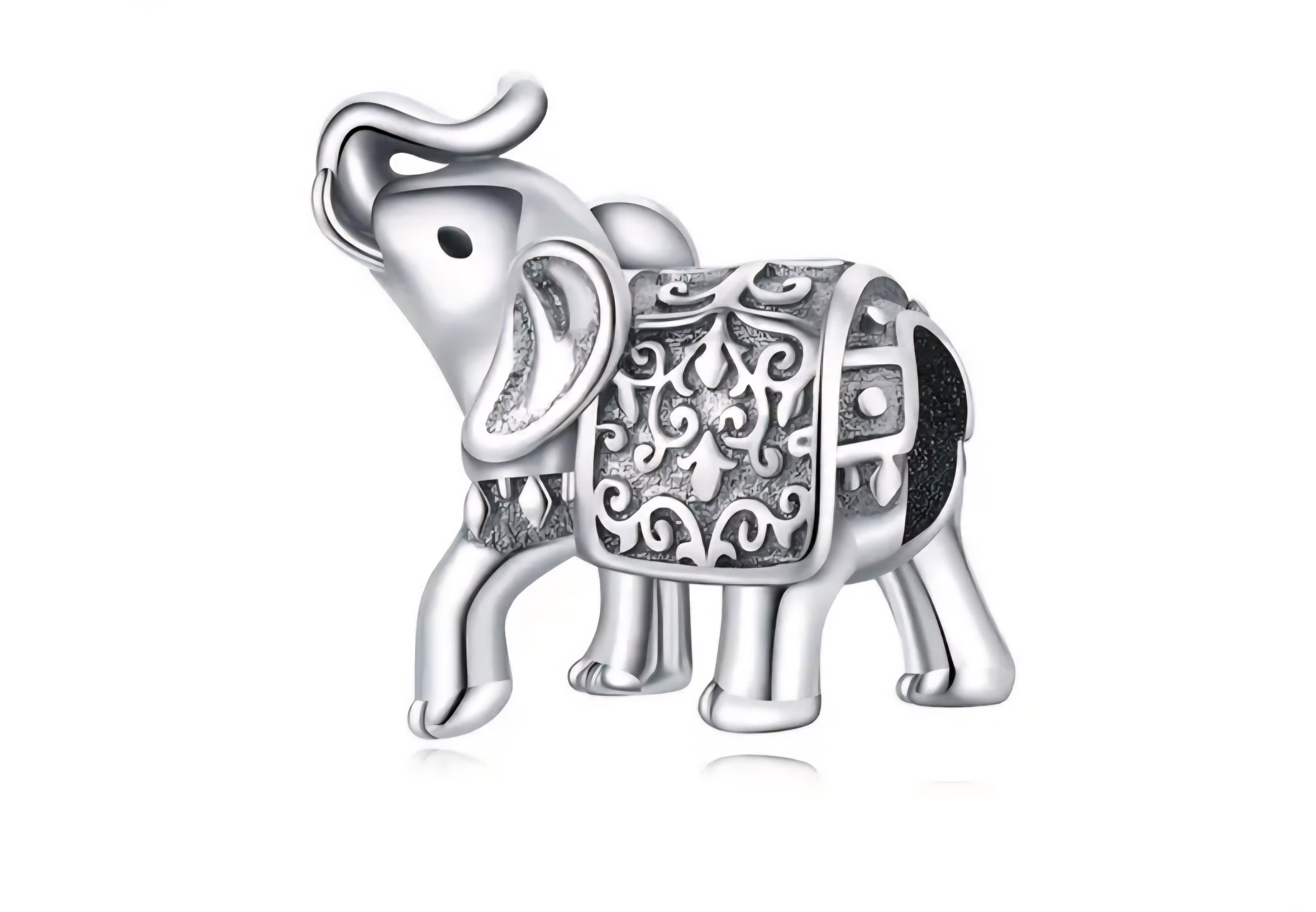 Silver Elephant Charm - Compatible with Pandora Bracelets