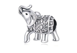 Silver Elephant Charm - Compatible with Pandora Bracelets