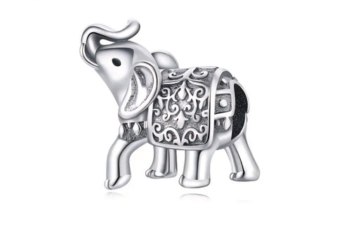 Silver Elephant Charm - Compatible with Pandora Bracelets
