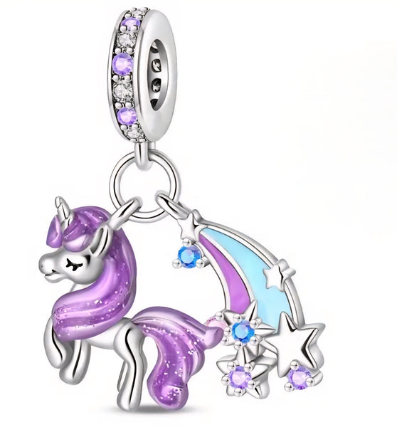 Unicorn Dangle Charm - Compatible with Pandora Bracelets