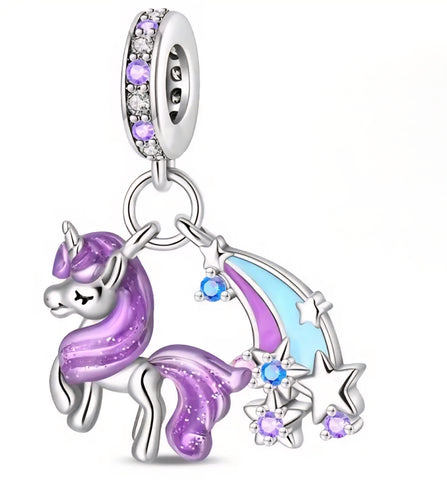 Unicorn Dangle Charm - Compatible with Pandora Bracelets