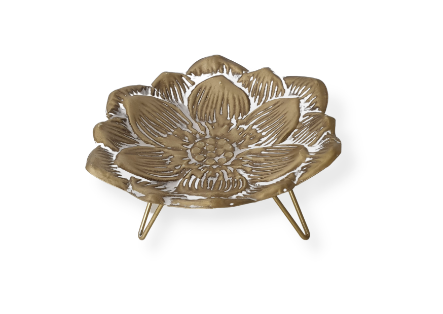 Brass Flower Bowl - Medium