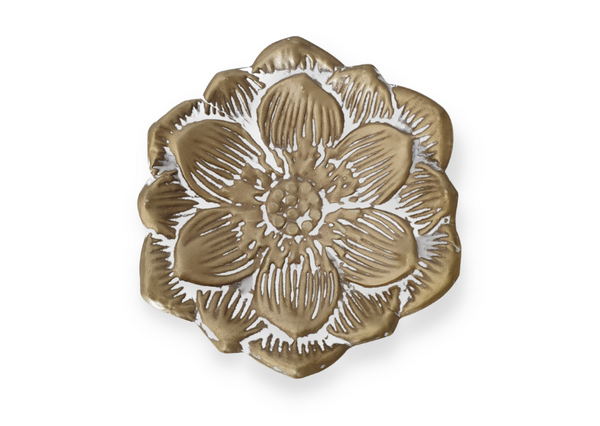 Brass Flower Bowl - Medium