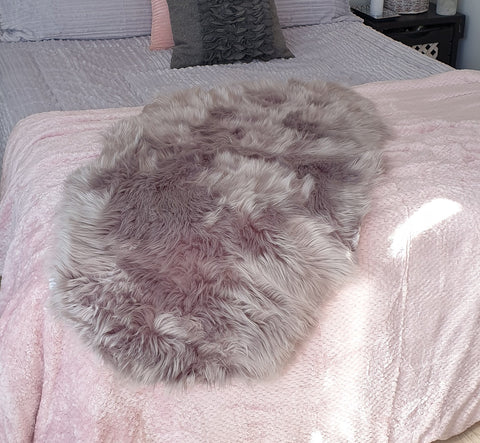 Luxurious Faux Fur Rug - Grey