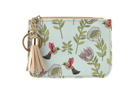 Keyring/Handbag Card and Coin Purse - Sunbird Protea