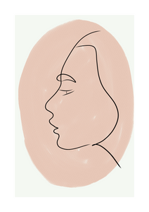 Female Profile #1 Printable Wall Art