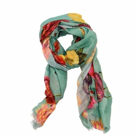 Mint Flower Scarf