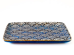 Moroccan Style Trinket Plate - Blue/Gold