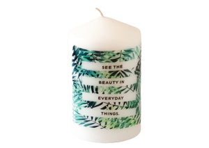 See the Beauty Pillar Candle