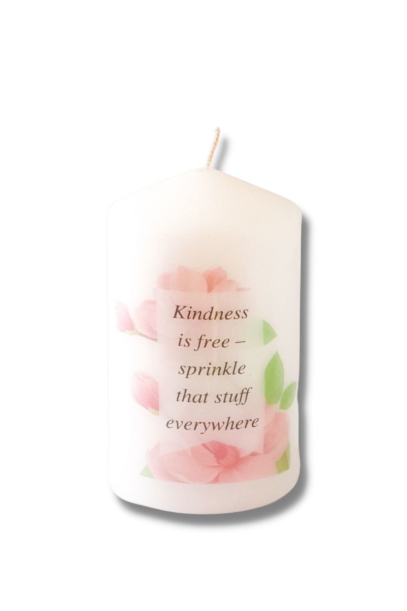 Kindness is Free Pillar Candle