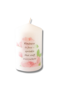 Kindness is Free Pillar Candle