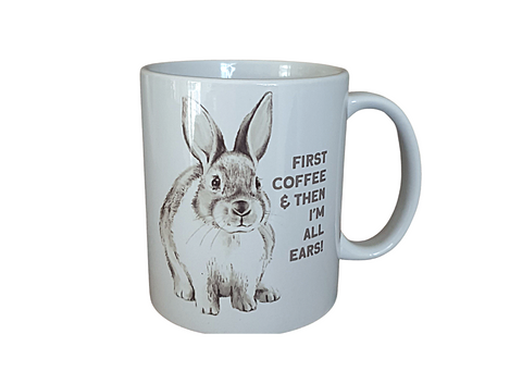 First Coffee Bunny Mug